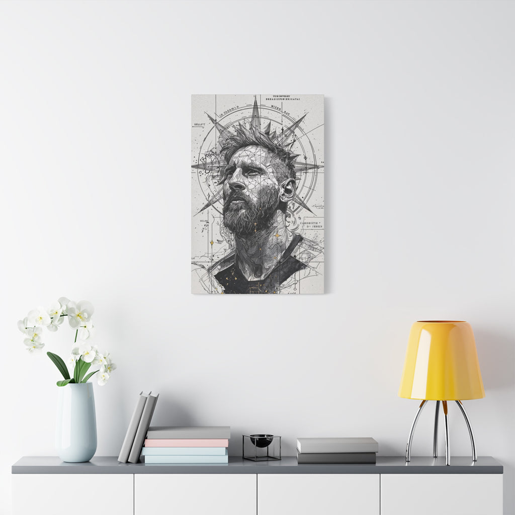 Messi – Engineered Icons Blueprint Poster