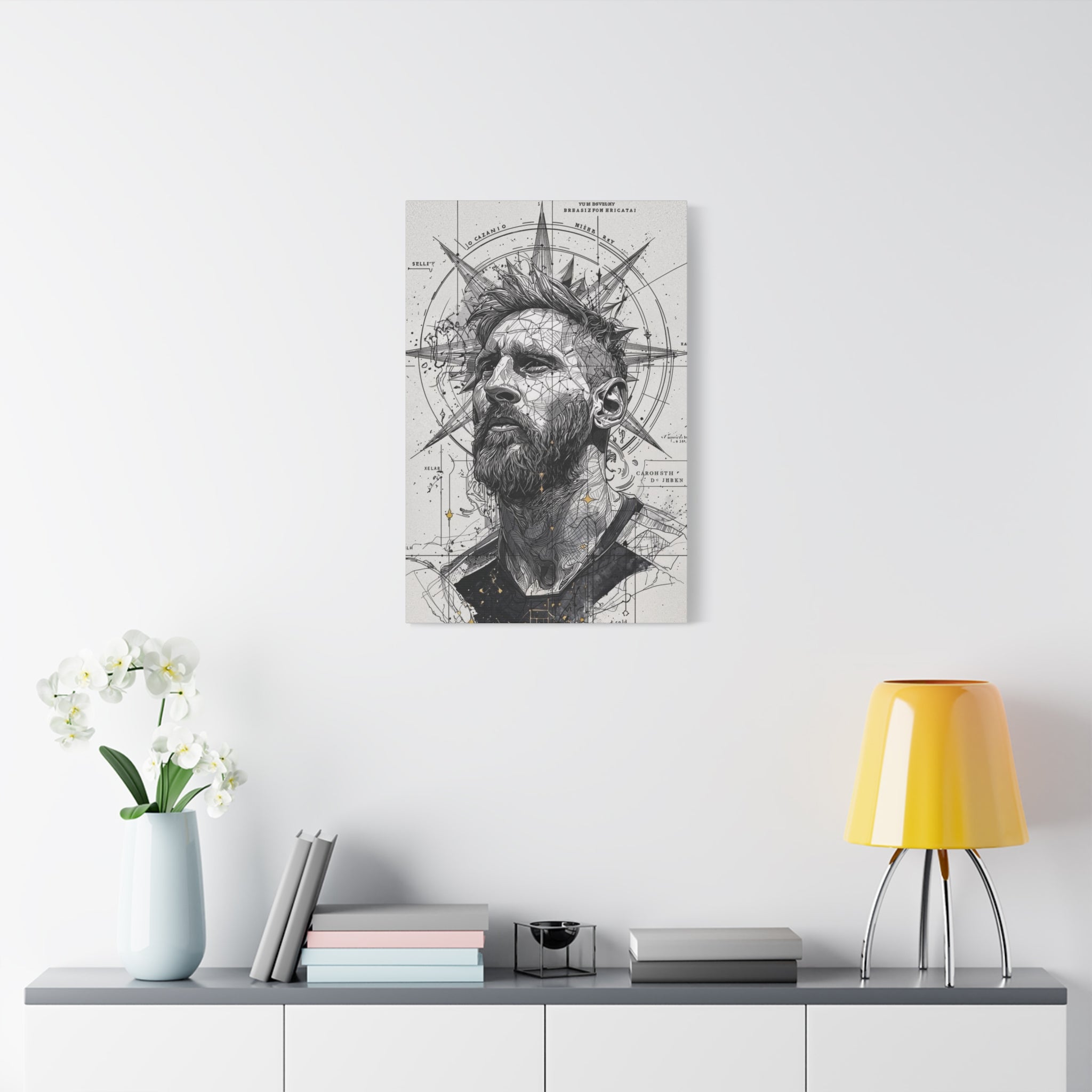 Messi – Engineered Icons Blueprint Poster