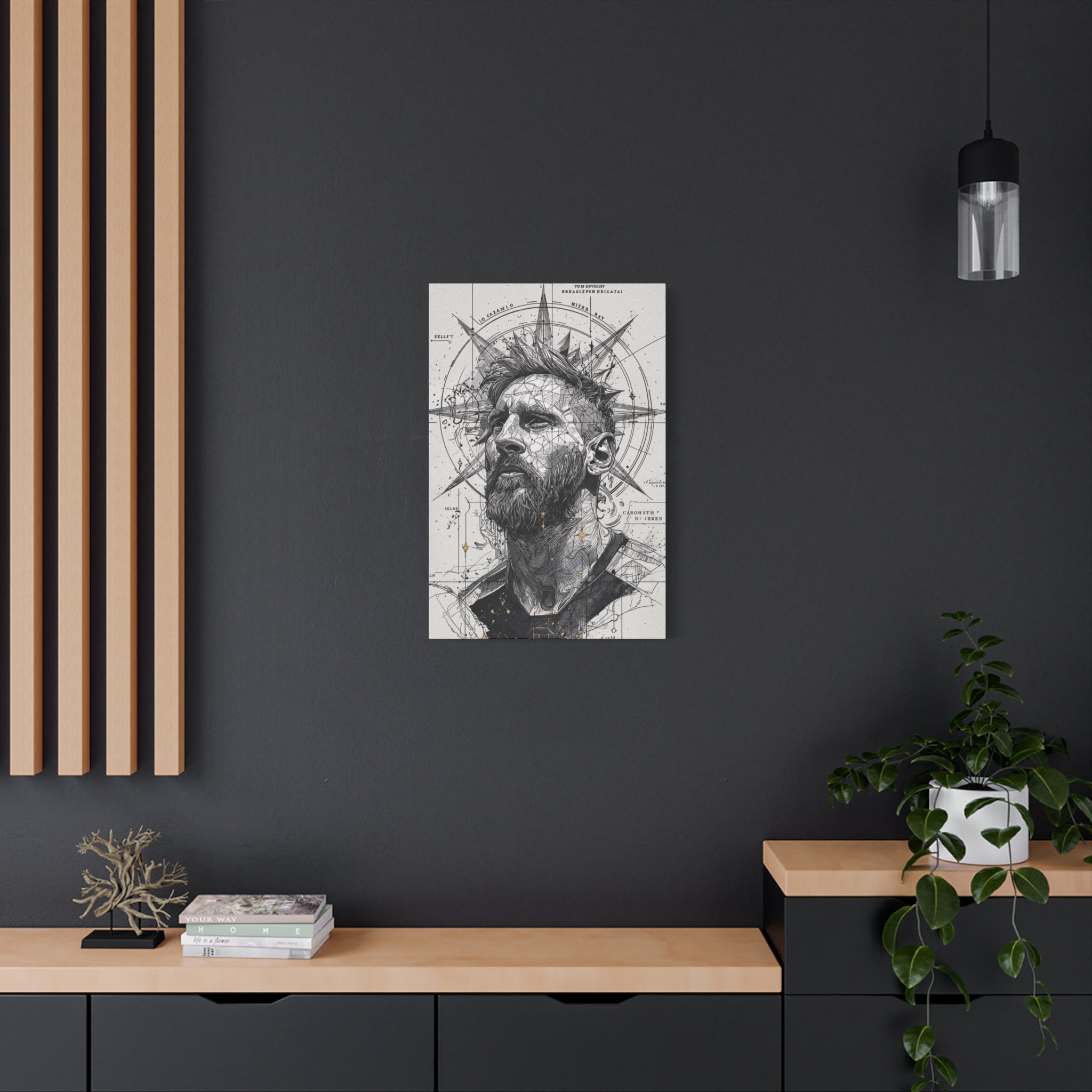 Messi – Engineered Icons Blueprint Poster