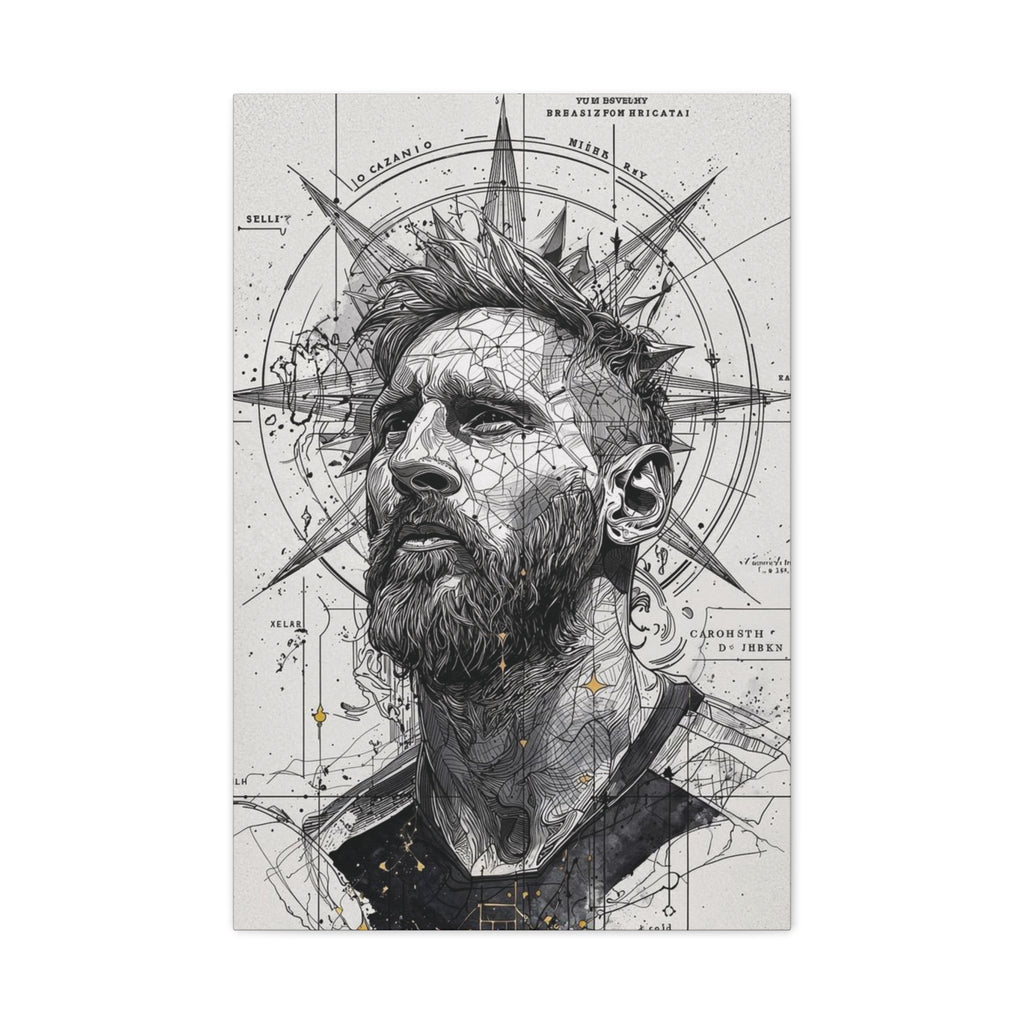 Messi – Engineered Icons Blueprint Poster