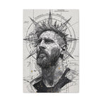 Messi – Engineered Icons Blueprint Poster