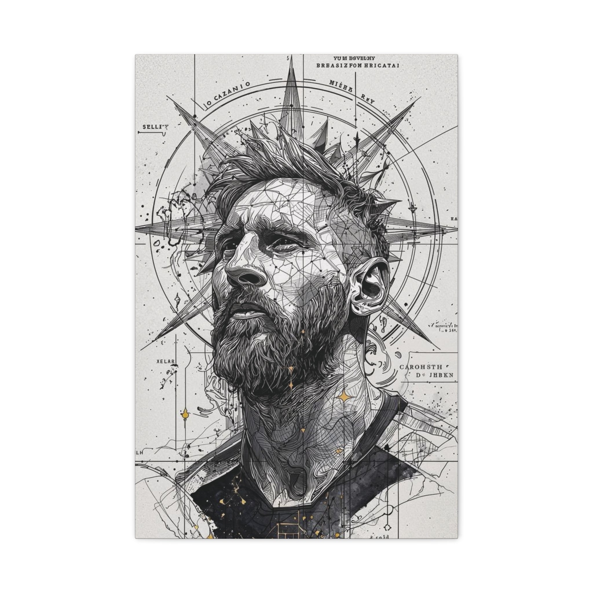 Messi – Engineered Icons Blueprint Poster
