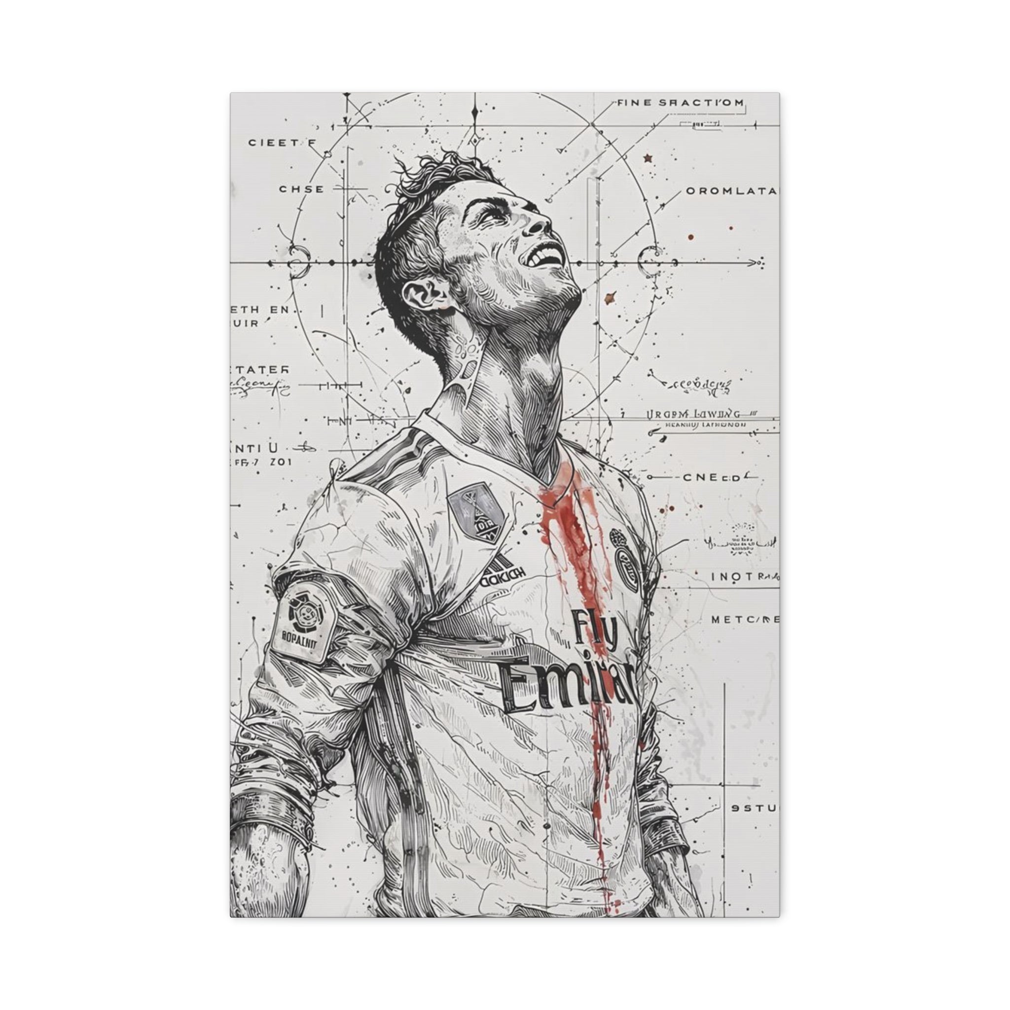Ronaldo – Engineered Icons Blueprint Poster