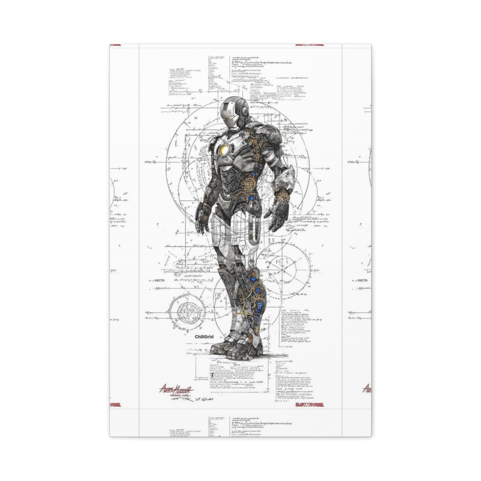 Iron Man – Engineered Icons Blueprint Poster