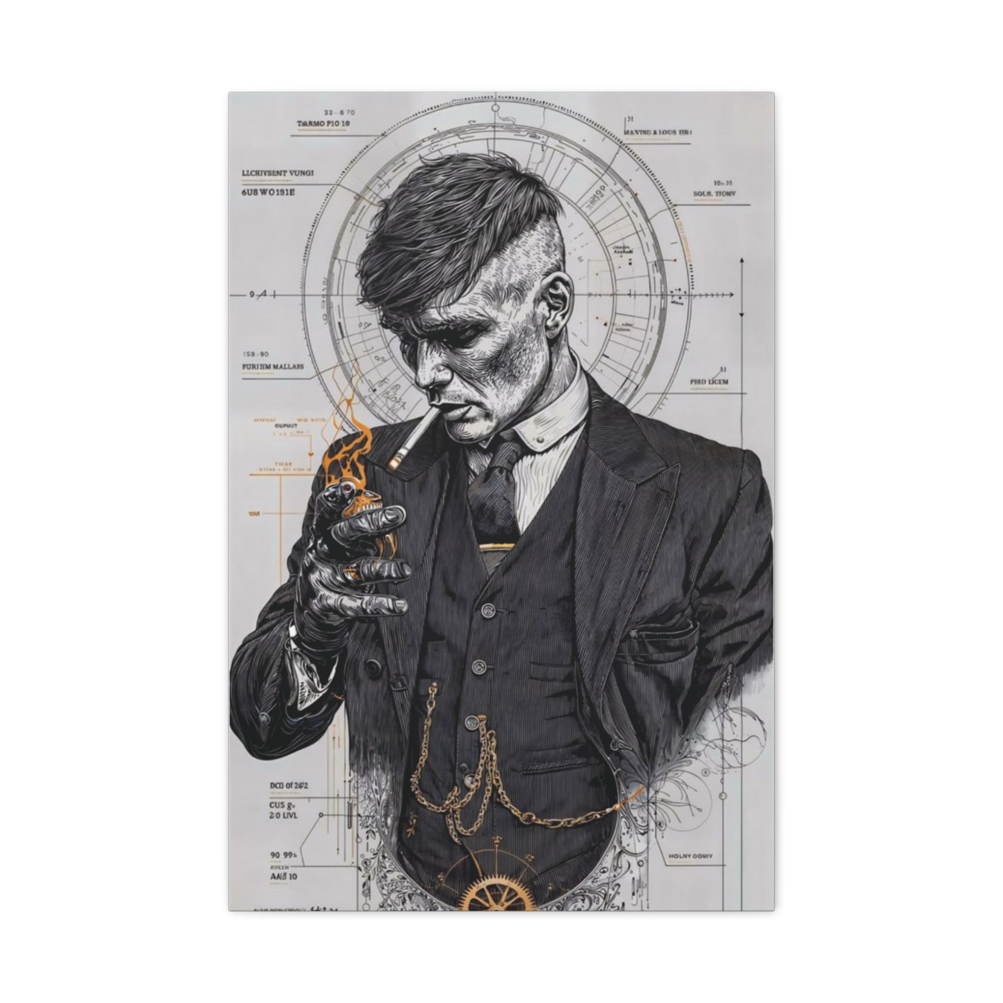 Thomas Shelby – Engineered Icons Blueprint Poster