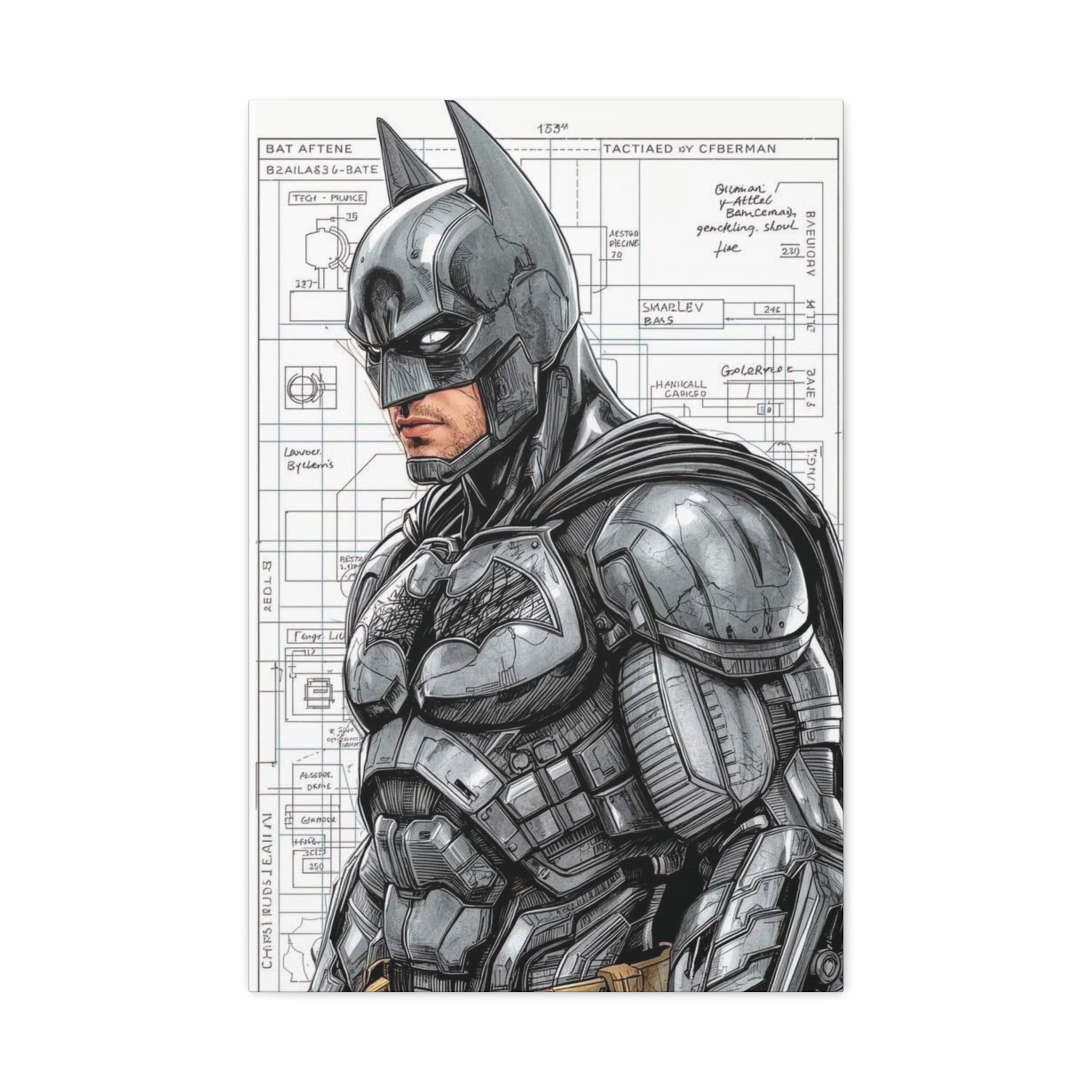 Batman – Engineered Icons Blueprint Poster