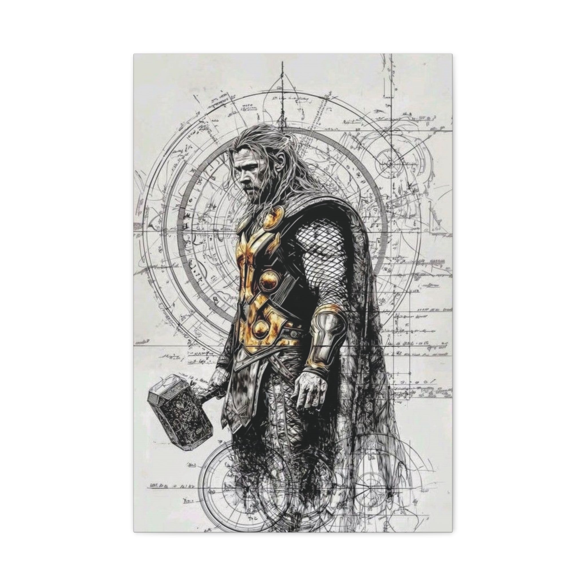 Thor – Engineered Icons Blueprint Poster