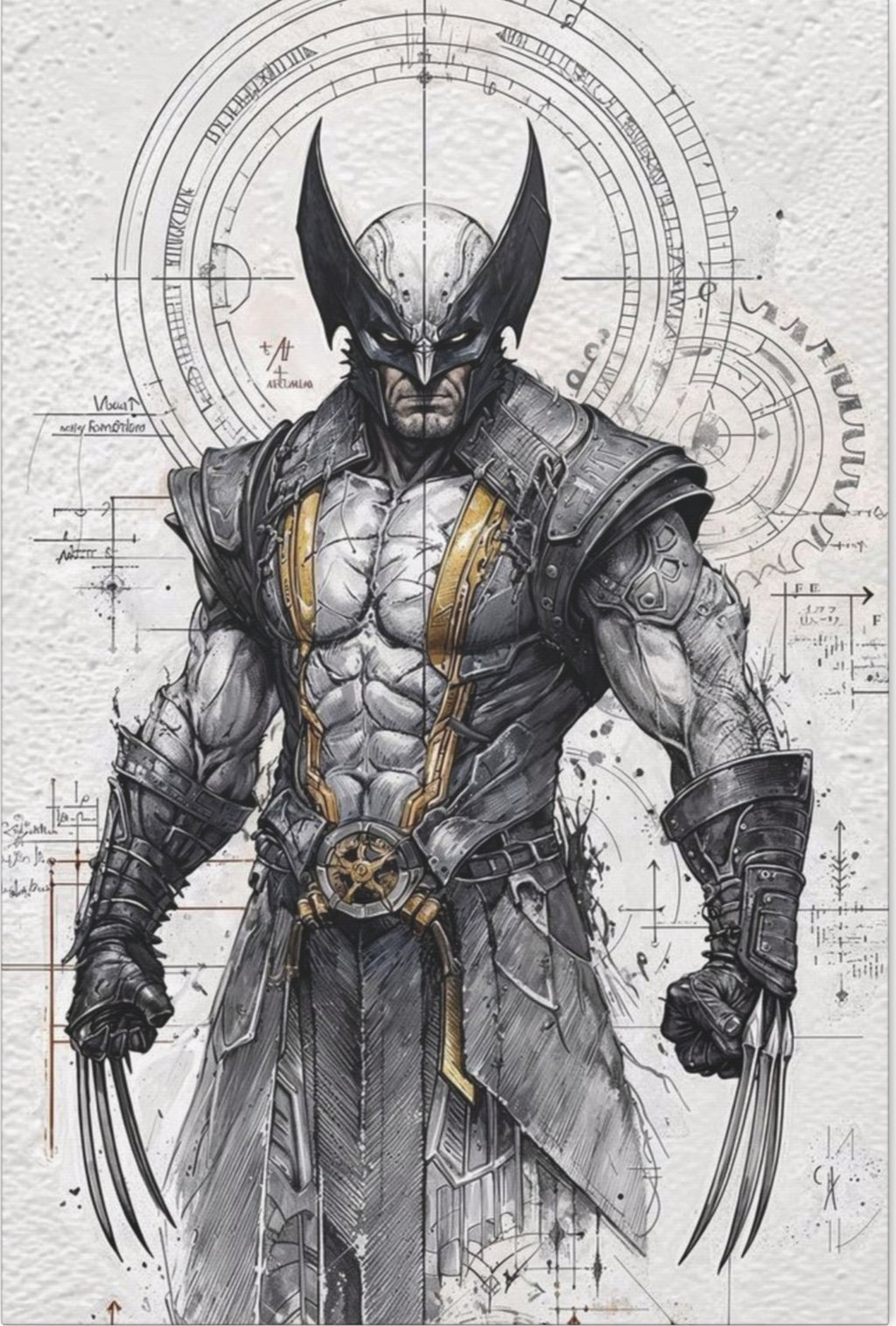 Wolverine – Engineered Icons Blueprint Poster