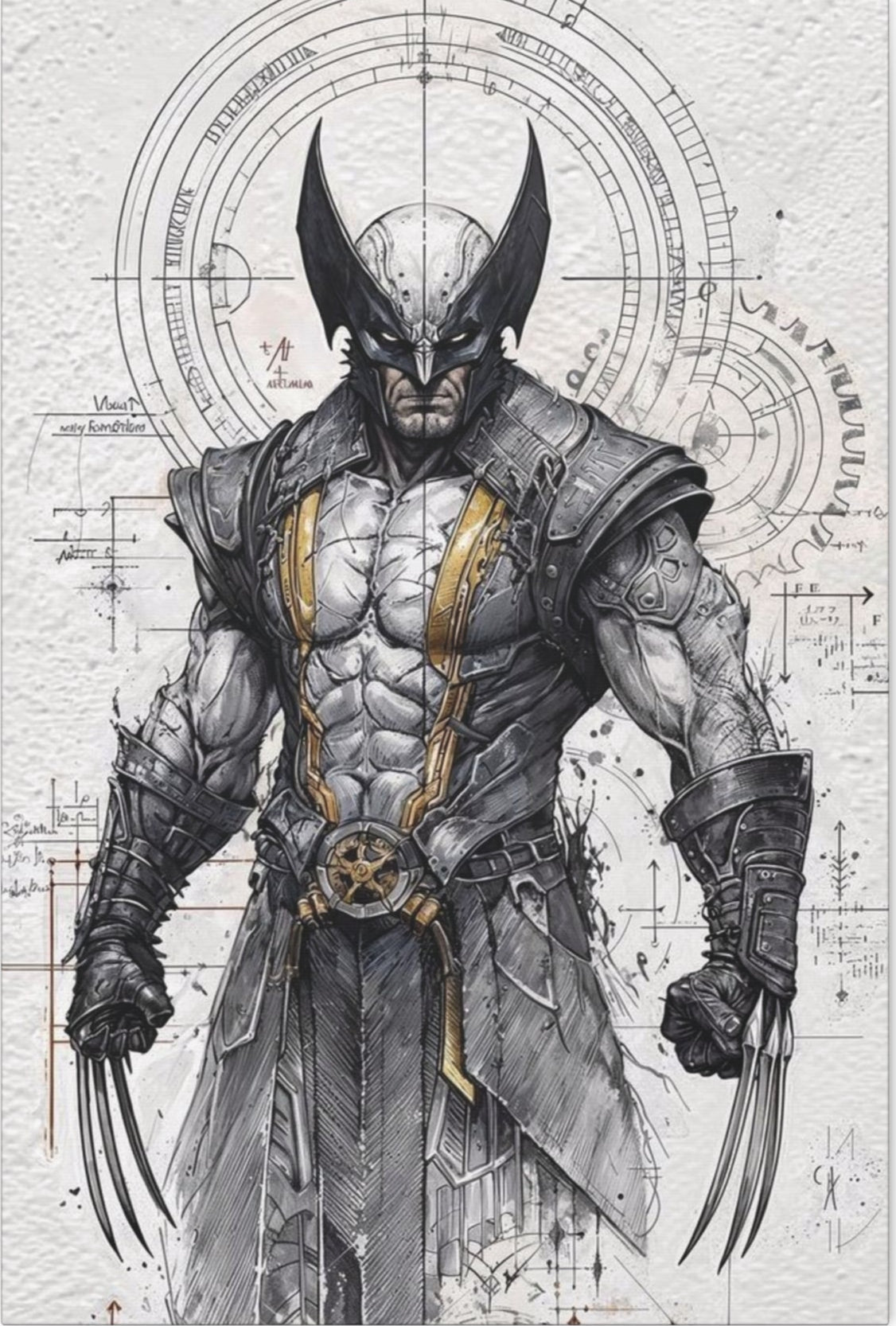 Wolverine – Engineered Icons Blueprint Poster