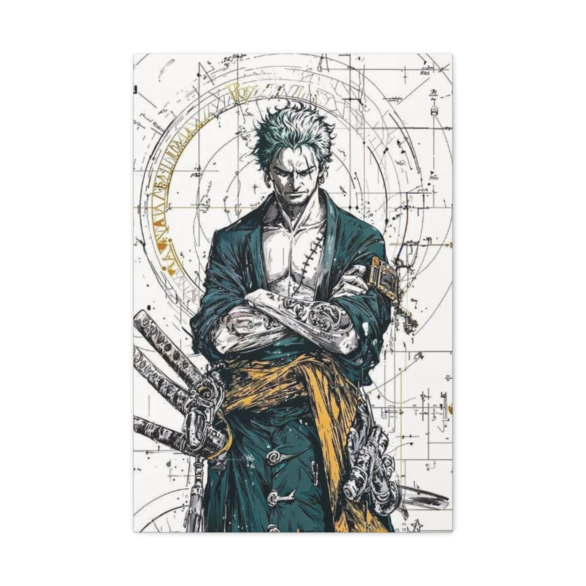 Zoro – Engineered Icons Blueprint Poster