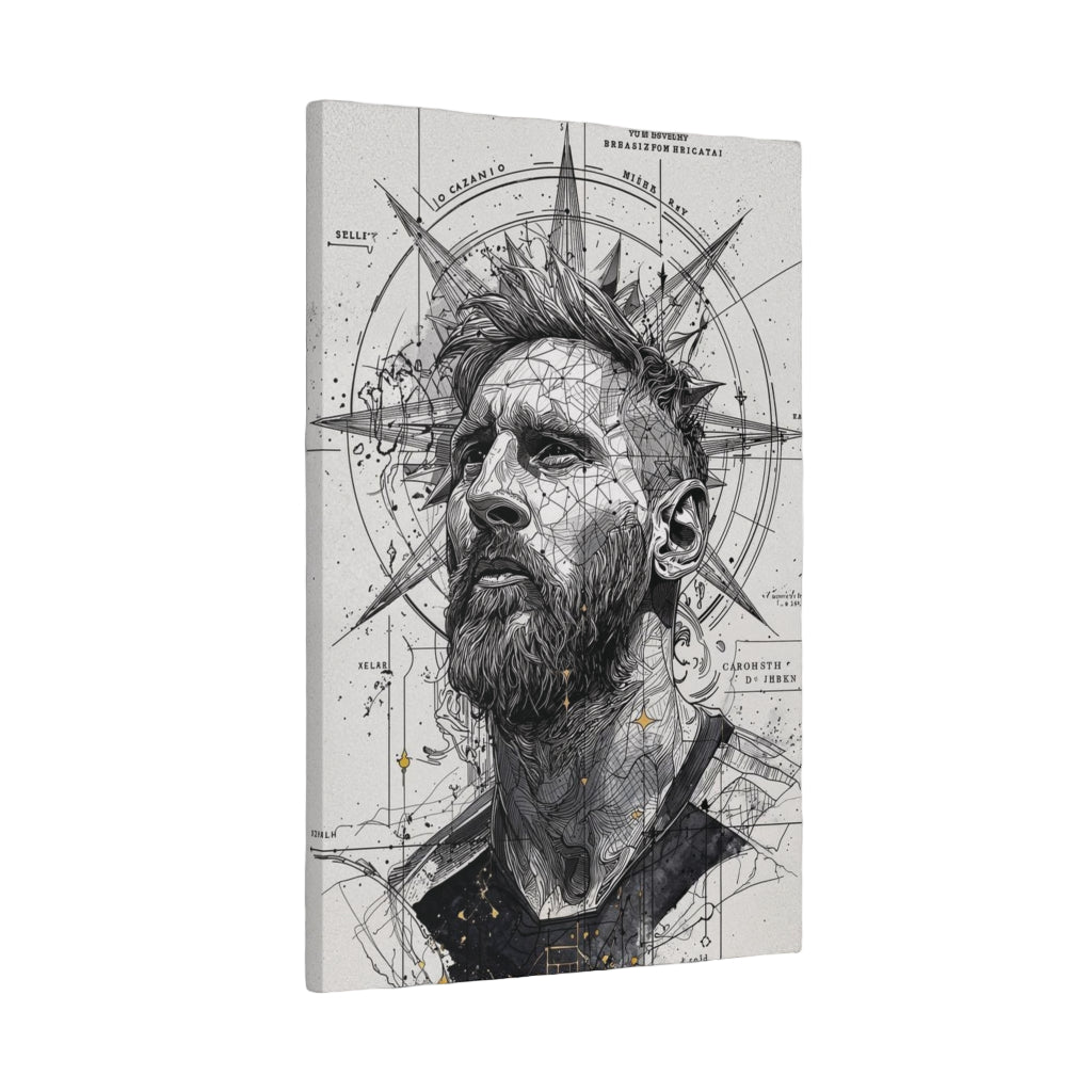 Messi – Engineered Icons Blueprint Poster