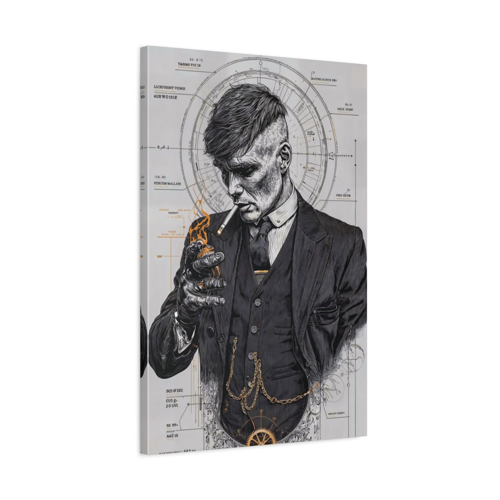 Thomas Shelby – Engineered Icons Blueprint Poster