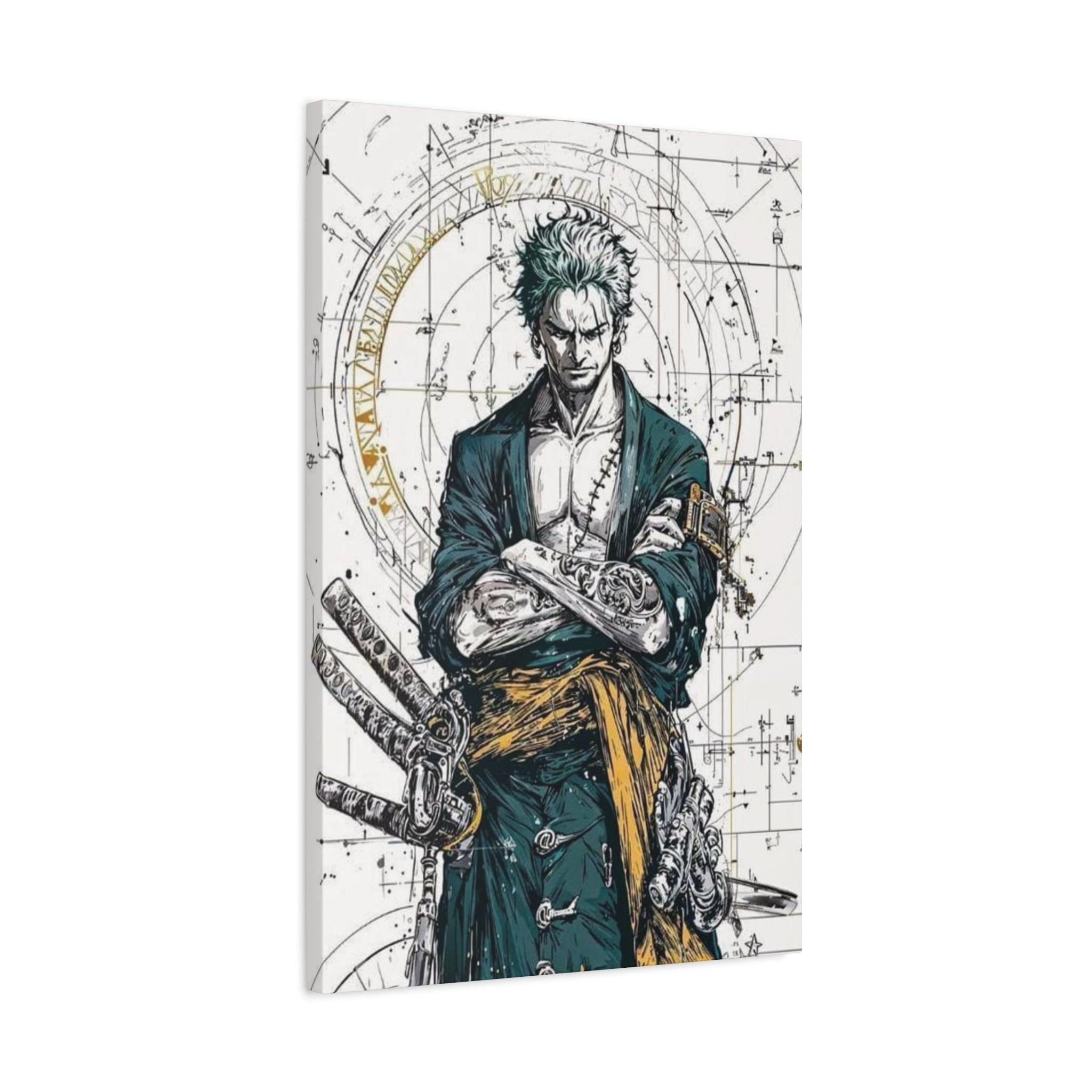 Zoro – Engineered Icons Blueprint Poster